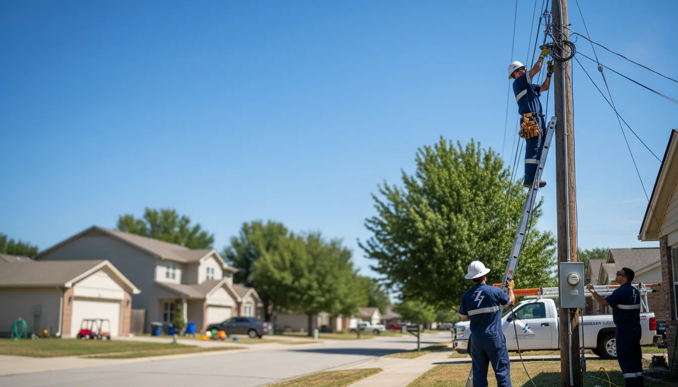 Residential electrician providing installation services in Teague, TX
